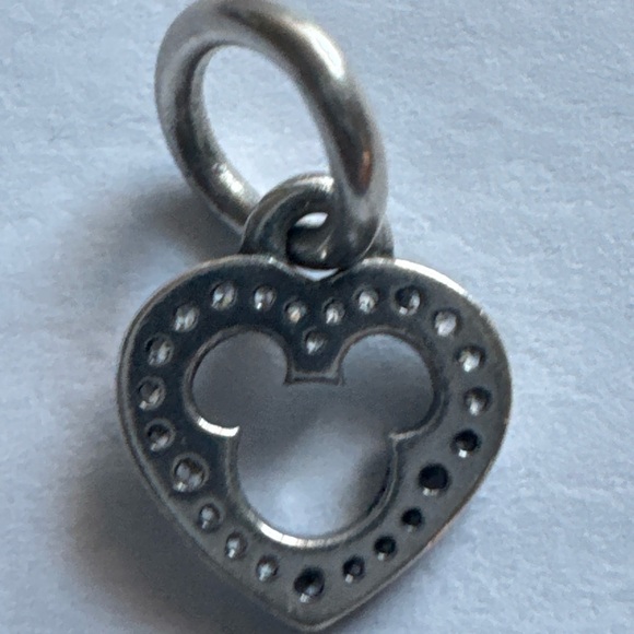 Pandora Sterling Silver Mickey Silhouette Heart Disney Pendant 791557CZ - Picture 4 of 4